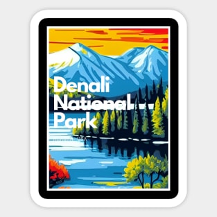 Denali National Park hike Alaska United States Sticker